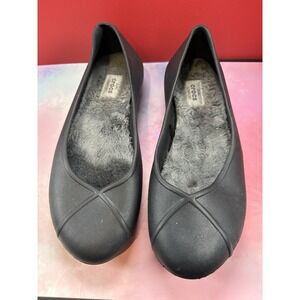 crocs women's olivia II ballet flats 203428 Black Casual Slip-on Shoes size 6